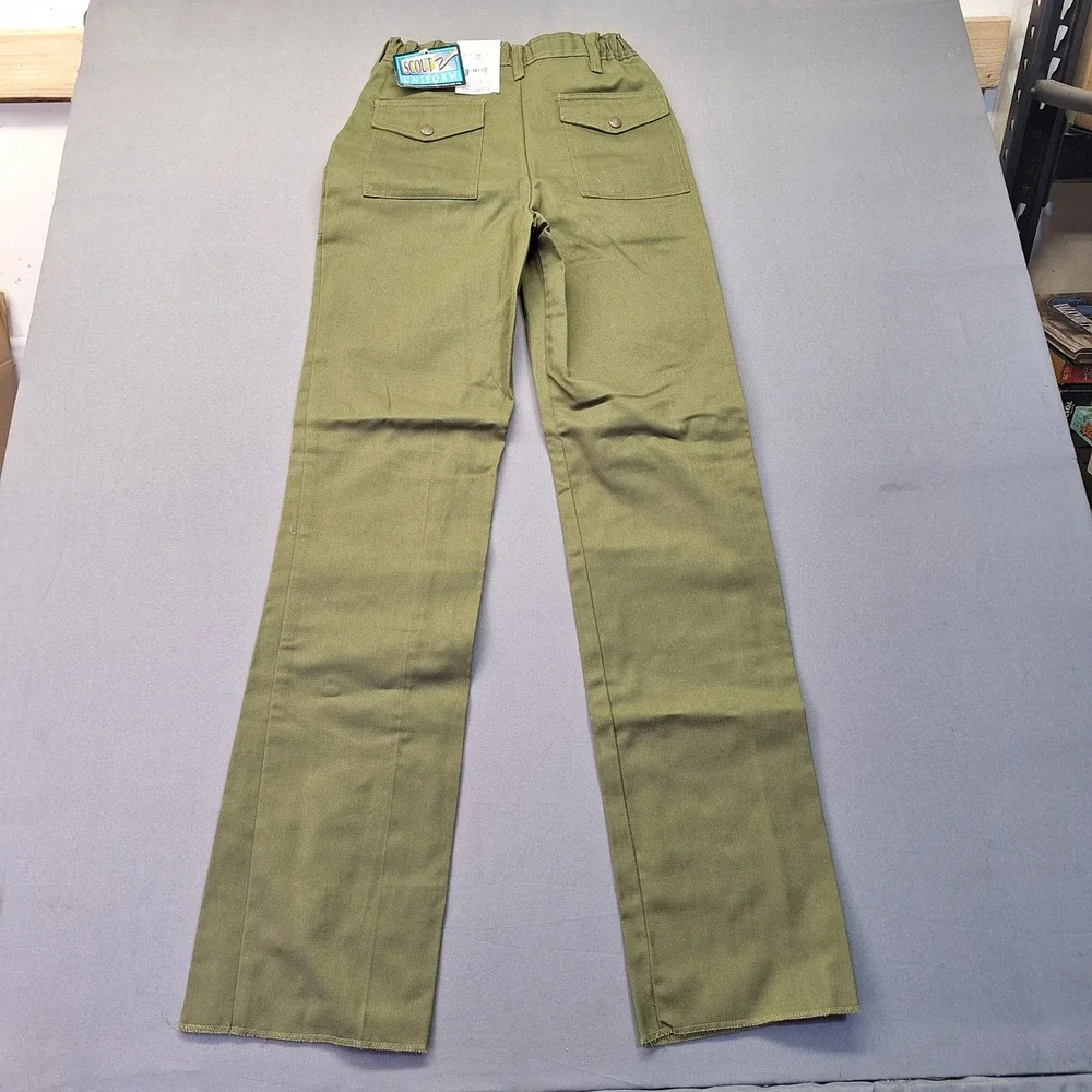 Boy Scouts of America BSA Uniform Pants Olive Green Size 12 Waist 26 Vintage USA
